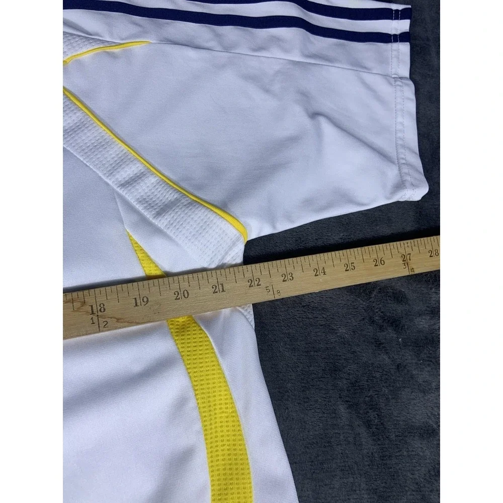Vintage LA Galaxy Adidas Soccer Jersey White Blue‎ Yellow Men's Size XL